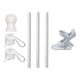 thumbnail image 5 of Kit de asta de bandera Anillos giratorios Base de asta de bandera Soporte de montaje en pared para el hogar Bandera Blanco, 5 of 9