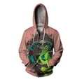 thumbnail image 3 of Sudadera con capucha y cremallera de otoño para hombre, sudadera con capucha y cremallera, sudadera con capucha con estampado de cara extraña, sudadera con capucha informal holgada para hombre, 3 of 4