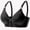 Black, variant on 2PC Womens Bralettes Thin Breathable Glossy Durable Wire Strapless Bra,Pink,90B