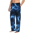 thumbnail image 6 of Naloa Blue Lightning Pajama Pants Men, PJ Bottoms, Sleep & Lounge Pants-Medium, 6 of 6
