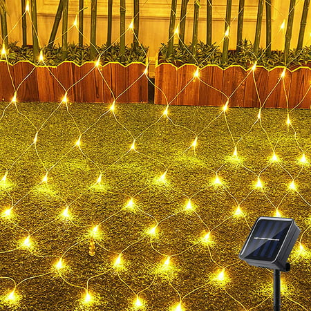 Solar Net String Lights Outdoor, 200 LED 9.8ft x 6.6ft with 8 Lighting ...