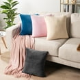 thumbnail image 5 of PAVILIA Dark Gray Throw Pillow Covers 20x20 Set of 2, Decorative Pillow Cases for Bed Sofa Couch, Boho Aesthetic Accent Decor Cushion for Bedroom Living Room, Velvet Square Euro Sham Covers, Dark Grey, 5 of 8