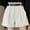 White, variant on MRULIC shorts for women Women's Summer High Waist Pleated Loose Casual Super Soft Pocket Corduroy Wide Leg Shorts White   M