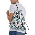 thumbnail image 4 of Yiaed Butterfly Print Drawstring Bags Drawstring Backpack Bulk String Back Pack Gym Sport Bag-Small, 4 of 5