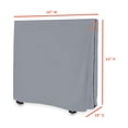 thumbnail image 2 of Ping Pong Table Cover for Indoor / Outdoor - Waterproof & UV Resistant Table Tennis Cover 18 Oz PVC Heavy Duty Fabric with Air Pockets & Drawstring for Snug Fit (Gray), 2 of 7