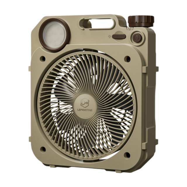 Ventilador de Camping, ventilador de escritorio versátil USB para sala de estar, escritorio, interior y exterior Caqui