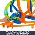 thumbnail image 6 of Hot Wheels Track Set with 5 Crash Zones, Motorized Booster, for Kids 5 Years & up, 6 of 7