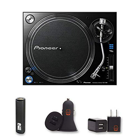 Pioneer Pro DJ PLX-1000 Direct Drive DJ Turntable with 2 Year Warranty + PowerBank, USB Car Charger, USB Wall