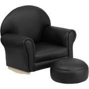 Flash Furniture Kids Vinyl Rocker Chair and Footrest, Multiple Colors