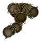 thumbnail image 1 of 20Pcs Bandejas De Conectores Colgantes De Metal Configuración De Cabujón Bisel Colgantes En Blanco Para Artesanías De Bricolaje Fabricación De J Bronce Macarena Conector de joyería bandeja redonda, 1 of 8