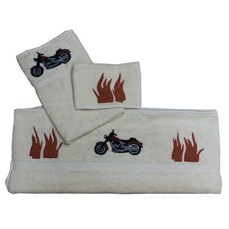 Patch Magic Motor Cycle 3 Piece Towel Set (Set of 3)