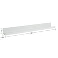 thumbnail image 2 of Kate and Laurel Mezzo Modern Metal Photo Display Ledge, 36, White, Decorative Contemporary Floating Narrow Photo Shelf Rail for Gallery Display and Storage, 2 of 7