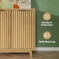 thumbnail image 2 of VEANERWOOD Wine Bar Cabinet with 2 Door Fluted Texture, Kitchen Sideboard Buffet with Wine Rack&Glass Holder for Living Room, 2 of 8