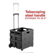 Staples Plastic/Poly Mobile Utility Cart with Dual Wheel Black (ST60714-CC) ST59678-US