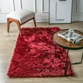 thumbnail image 3 of Deluxe Ultra Soft Faux Sheepskin Fur Series Fluffy Decorative Indoor Shag Area Rug, 3 x 5 Feet Rectangle, Red, 1 Pack, 3 of 3
