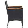 thumbnail image 5 of vidaXL 5 Piece Garden Dining Set with Cushions Poly Rattan Black, 5 of 5