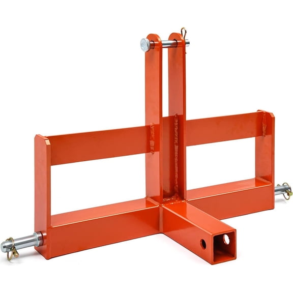 RVNI Tractor Attachments 3 Pt 2" Receiver Hitch Drawbar With Suitcase Weight Brackets for Tractor CAT 1