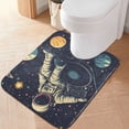 thumbnail image 2 of Yayeee Bath Rug for Bathroom Floor Non Slip Rectangle Fluffy Soft Absorbent Mat, 16"x24", Astronaut Space, 2 of 7