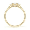 thumbnail image 2 of ANGARA Natural Three Stone Diamond Trellis Engagement Ring in 14K Yellow Gold for Women (Size-4mm| Color-G| Clarity-VS2) | April Birthstone, Anniversary, Jewelry Gift for Women | Natural Diamond Ring, 2 of 10