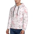 thumbnail image 3 of Wukai Cute Piggy Ballerina Print Men Hoodies Fleece Sweatshirts Long Sleeve Sweaters Pullover Fall Outfits Winter Clothes-Large, 3 of 7