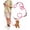 Pink, variant on BURIBURI Hands Free Dog Leash Crossbody Dog Running Leash Handsfree Pet Rope for Hiking Training Heavy Duty Reflective Pet Walking Belt (Black)
