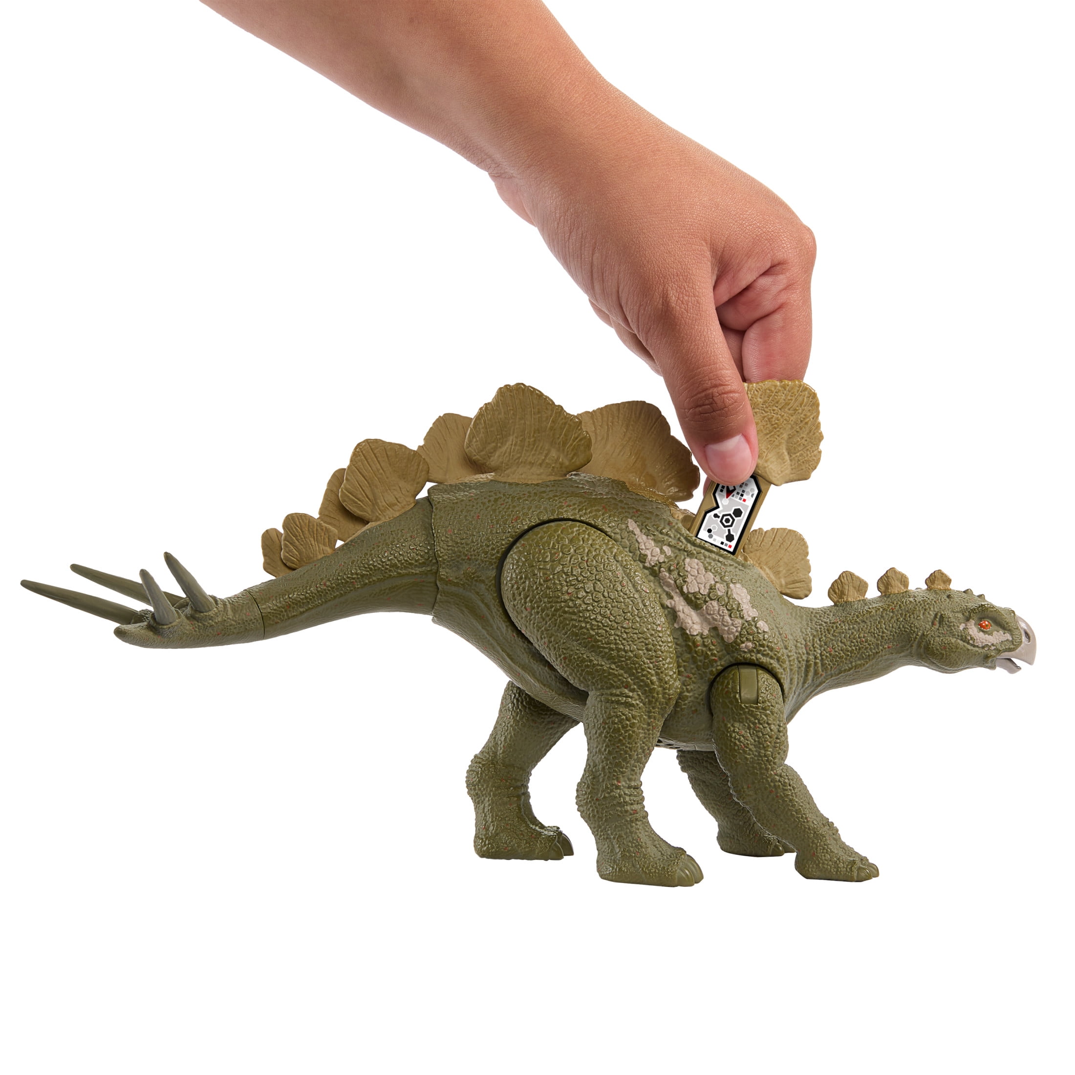 Jurassic World Wild Roar Dinosaur, Hesperosaurus Action Figure Toy with Attack Action & Digital Play