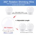 thumbnail image 2 of Light Bathroom Makeup Mirror LED Lights Touch Dimming USB Dressing Table Lighting Bulb White ,Widely Use, 2 of 4