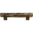 thumbnail image 2 of Ekena Millwork 4"H x 8"D x 60"W Riverwood Faux Wood Fireplace Mantel Kit with Ashford Corbels, Natural Golden Oak, 2 of 10