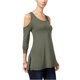 thumbnail image 1 of Blusa de punto a rayas para mujer Ultra Flirt verde mediana, 1 of 2