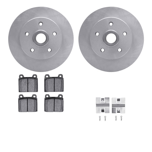 Dynamic Friction Company Front Brake Rotors with 5000 Advanced Brake Pads includes Hardware 6512-74401