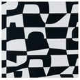 thumbnail image 2 of Safavieh Malibu 6'-0" x 6'-0" Square Polyester Power Loomed Rug in Ivory / Black, 2 of 13