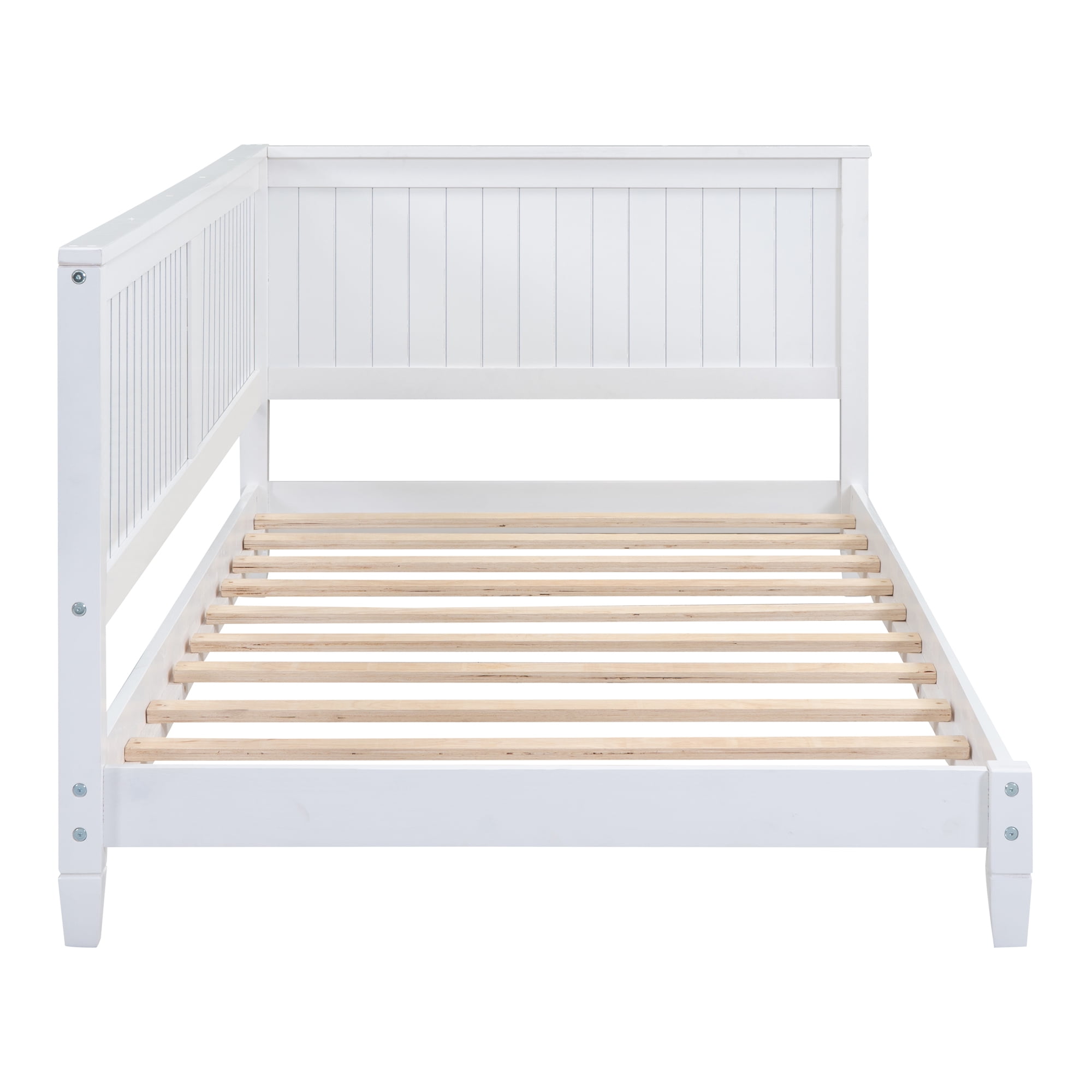 Aukfa Twin Size Daybed, Wood Sofa Bed, White
