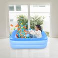 thumbnail image 3 of Inflatable Kiddie Pool, 45" x 35" X 14" Blue Kids Swimming Pool Summer Water Fun, 3 of 5