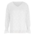 thumbnail image 4 of Ichuanyi liquidación de la moda femenina linterna en v alglana de cuello en v estampado de la camisa casual de la camisa casual ICHUANYI WER202308240640, 4 of 6