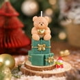 thumbnail image 1 of Vela con forma de oso navideño | Adorno navideño para el hogar | Figura de cera perfumada | Centro de mesa para decoración festiva, 1 of 6