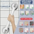 thumbnail image 5 of FHBVT Bathroom Safety Grab Bar&16.9 Inch Suction Cup Shower Handle No Drill Easy Installation Heavy Duty Non-Slip for Seniors Pregnant Women Disabled Elderly Bathroom Bathtub Toilet Assistance, 5 of 9