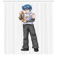 thumbnail image 3 of Ambesonne Anime Shower Curtain, Zodiac Libra Boy, 69"Wx70"L, Multicolor, 3 of 3