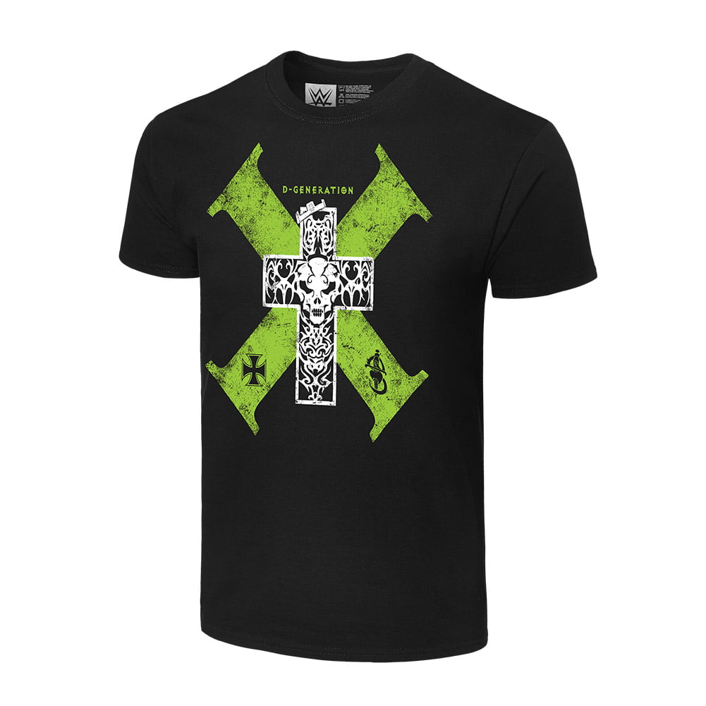 D-Generation x Men/'s Cotton T-Shirt Legends WWE D-Generation x Logo wht