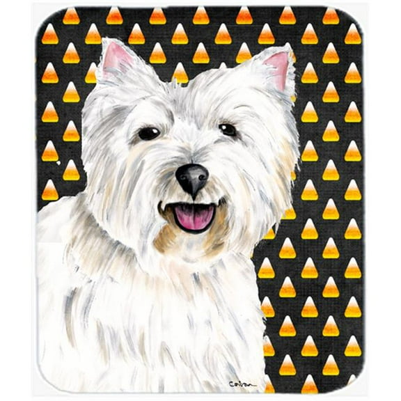 Westie Candy Corn Halloween Portrait Mouse Pad, Hot Pad Or Trivet