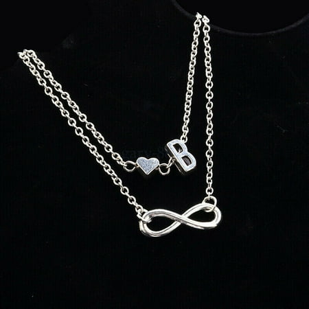 

Letter Heart Infinity 8 Anklet Bracelet Silver Ankle Foot Chain Beach Jewelry