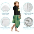 thumbnail image 7 of Green Bigfoot and Campfire Pattern Hooded Bath Towel，50"x30" for Ages 3 To 12 Kids, Quick Dry Lightweight Soft Microfiber Hood Beach Towel Cover Up for Kids, 7 of 7