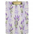 thumbnail image 1 of FMSHPON Purple Lavender Flower Bouquet Clipboard Hardboard Wood Nursing Clip Board and Pull for Standard A4 Letter 13x9 inches, 1 of 7