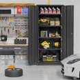 thumbnail image 7 of Homall Metal Storage Locking Cabinet with Doors and 4 Adjustable Shelves 71"H x 31.5"W x 17.7"D Large Capacity Lockable Garage Tall Steel Cabinet for Office, Garage, Home, Black, 7 of 7