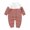 Pink, variant on Vedolay Boy's Romper Baby Boy Romper Floral Print Ruffle Fly Sleeve Rib Button Jumpsuit Overalls Pants Kid Winter Cute Clothes,Pink 9-12 Months