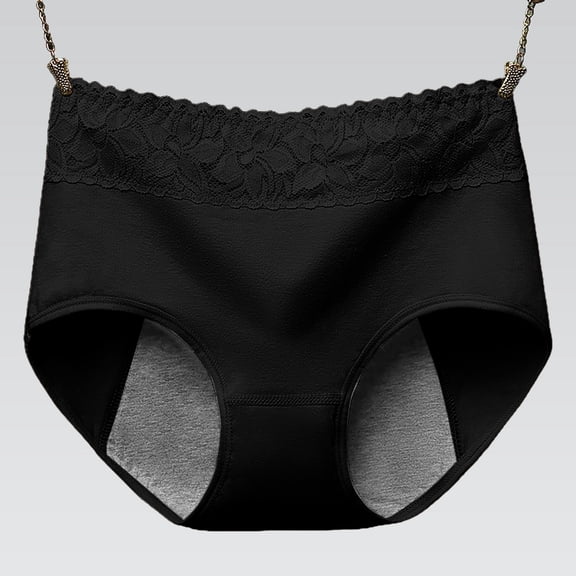 Liuchenyi Underwear Under $5 Womens Panties Lace Boyshorts Full Coverage Workout Cute Briefs Black M