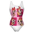 thumbnail image 4 of The Powerpuff Girls Womens Bathing Suits One Piece Swimsuits Cute Bikini Printed Swimwear Cover Up Dress S, 4 of 7