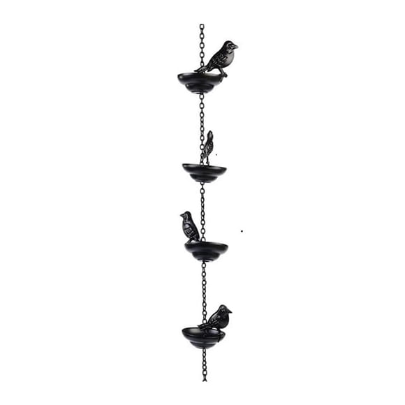 Fengbin Chaînes de Pluie pour Oiseaux pour Gouttières à l'Extérieur Capteurs d'Eau de Pluie Chaînes Déviateur d'Eau de Pluie 4 Oiseaux