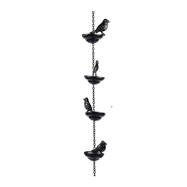 Cadenas de protección contra aves para canalones, cadenas de repuesto para bajantes, agua de lluvia 4 pájaros