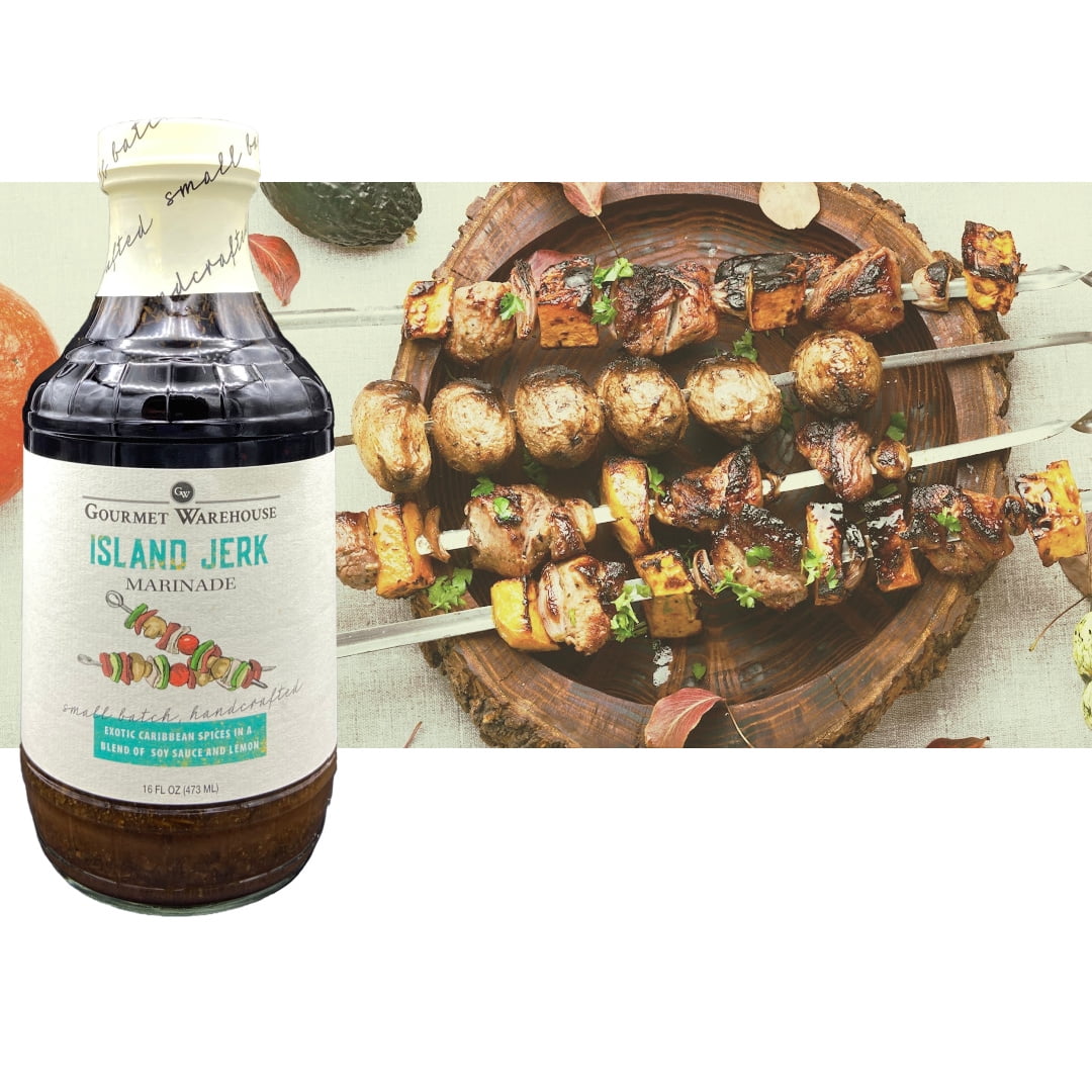 Gourmet Warehouse Island Jerk Marinade, 16 Fl ozs, 2 Pack - No MSG, No HFCS