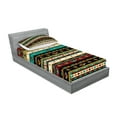 thumbnail image 2 of Ambesonne Ethnic Fitted Sheet & Pillow Sham Set, Theme Folkloric Motif, Twinxl, Multicolor, 2 of 2